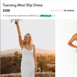 Show Me Your Mumu Size Medium Ivory Slip Dress